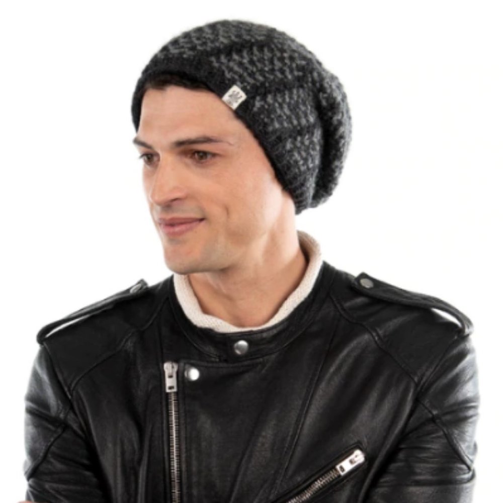 RARE VINTAGE STYLE - Handmade Nirvanna "Kingston Slouch" Merino w Sherpa Fleece